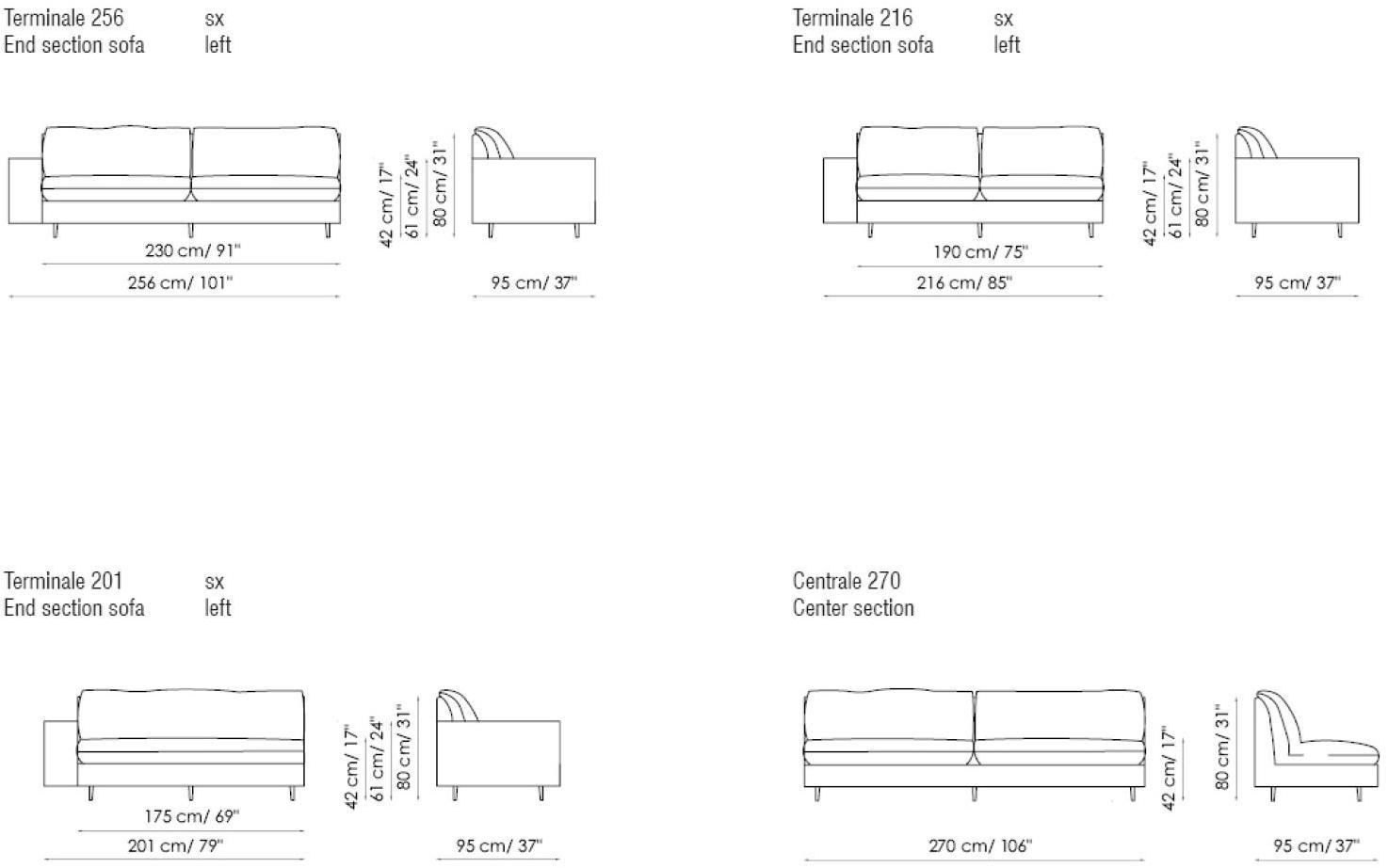Bonaldo 3-х местный тканевый диван sun-id-1381959 - Вид №8
