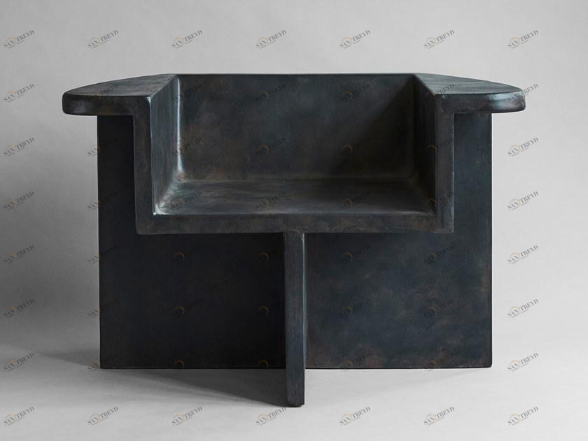 101 Copenhagen Кресло из фибробетона с подлокотниками Brutus 201006