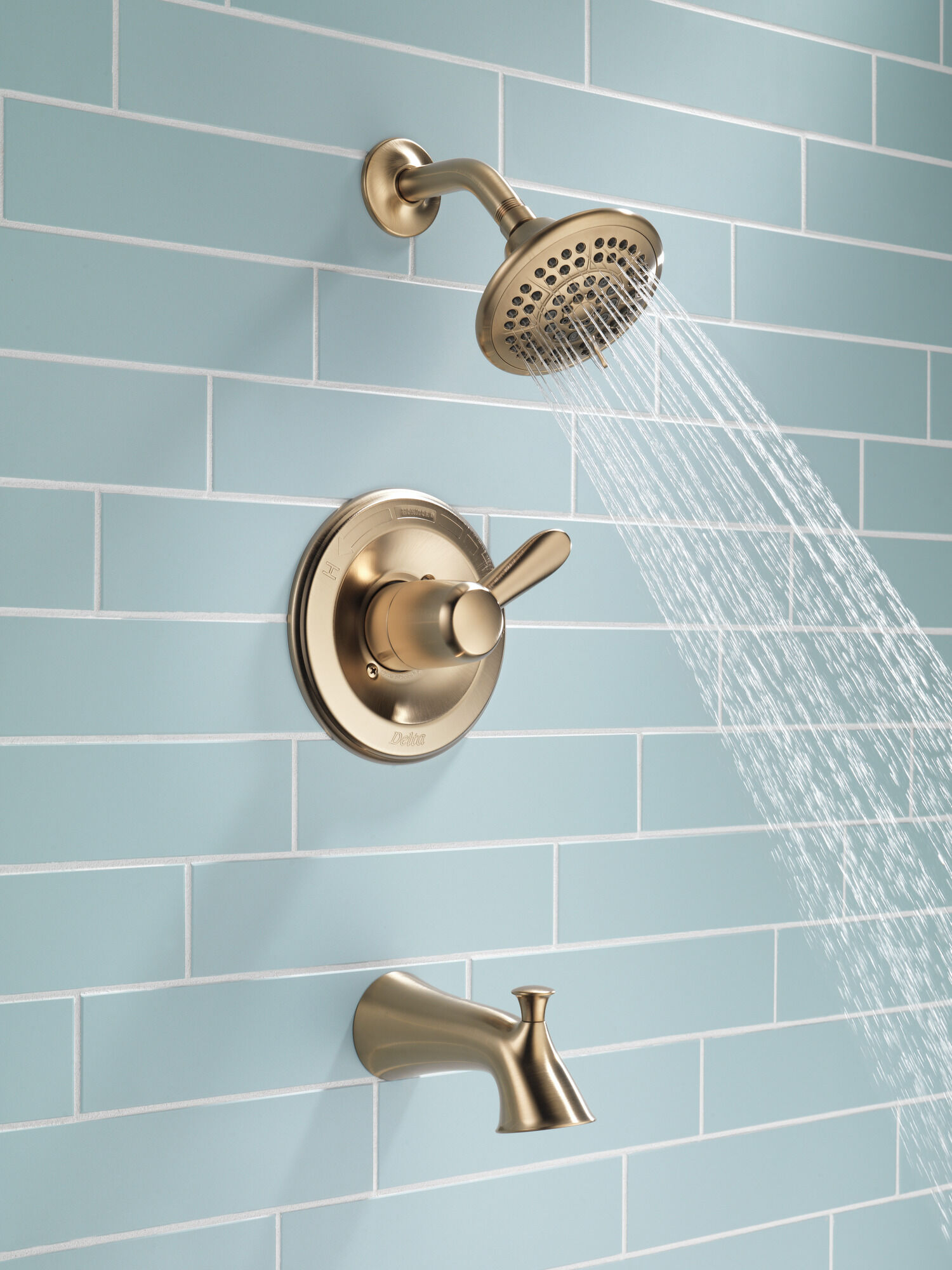 T14438-CZ Для ванны и душа Monitor® серии 14 Delta Faucet Lahara Шампанское бронза  - Вид №5