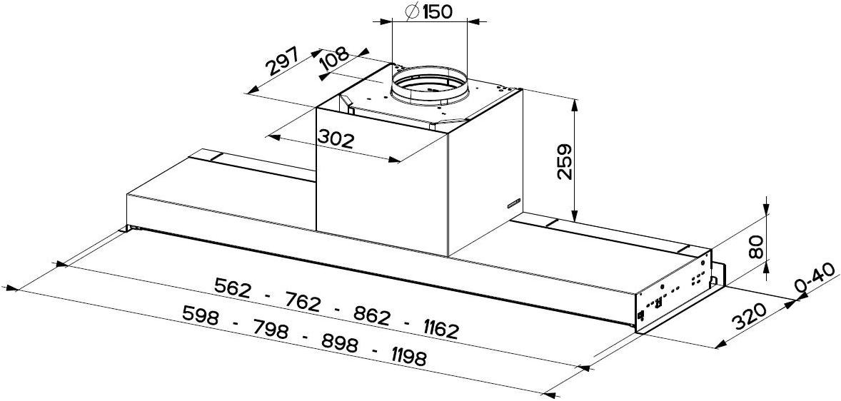 FABER Встроенная вытяжка из нержавеющей стали с вытяжкой по периметру класса a sun-id-1466875 - Вид №3