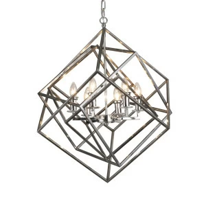 Светильник подвесной 78х70 см никель Matrix KM0282P-6 nickel DELIGHT COLLECTION ДИЗАЙНЕРСКИЕ 00-3883057 Прозрачный;серебро