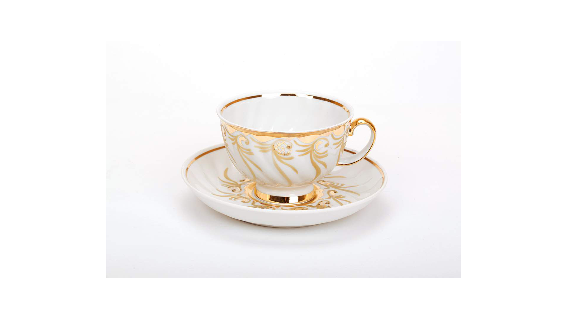 10618101 Дулевский фарфор Сервиз чайный 6/15 "Голубая роза" "Золотистый" Фарфор  - Вид №4