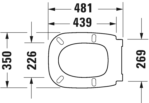 0062090096 Крышка сиденье для унитаза Duravit D-Code - Вид №2