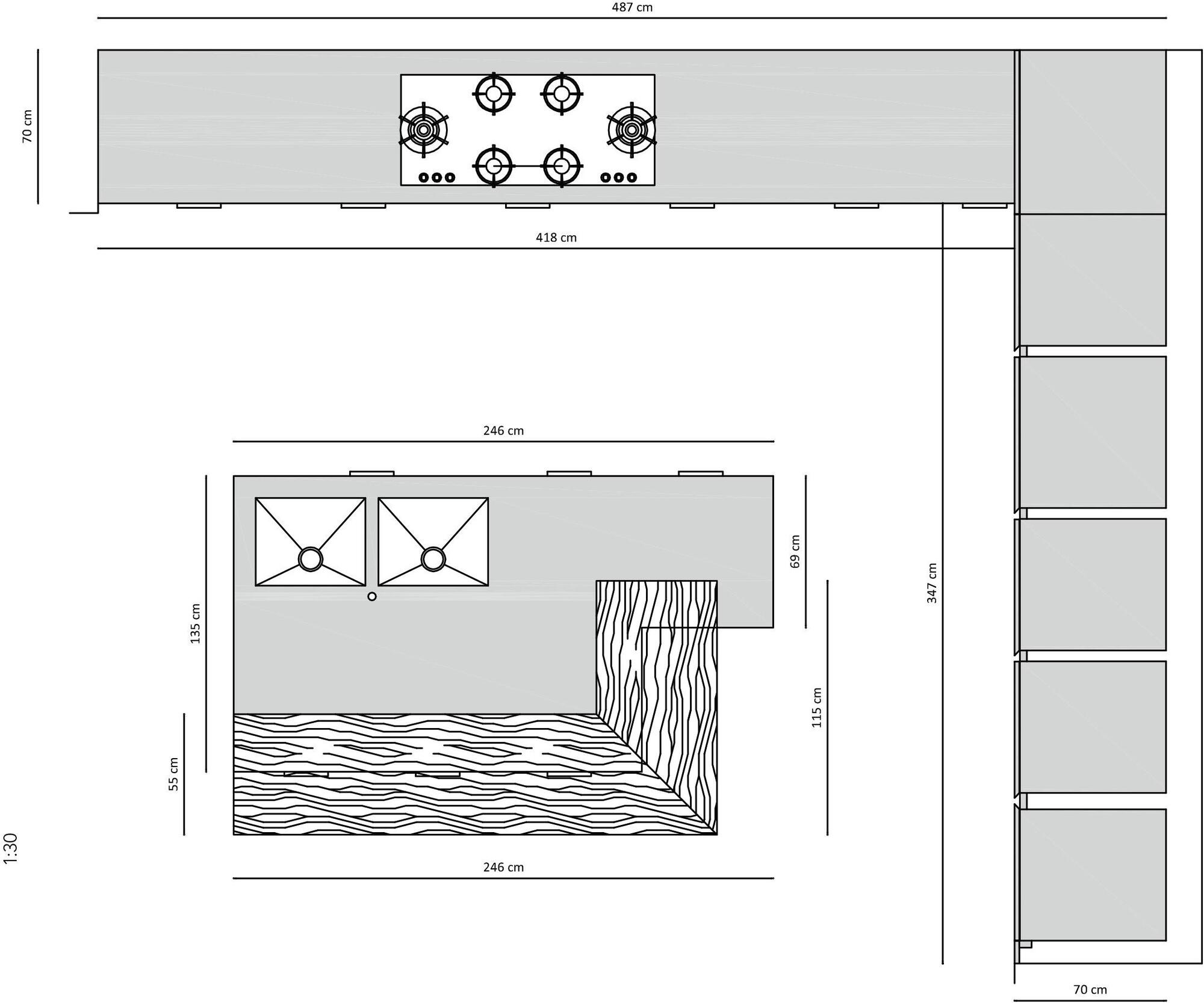 TM Italia Cucine Угловая кухня с островом Miuccia sun-id-1395784 - Вид №5