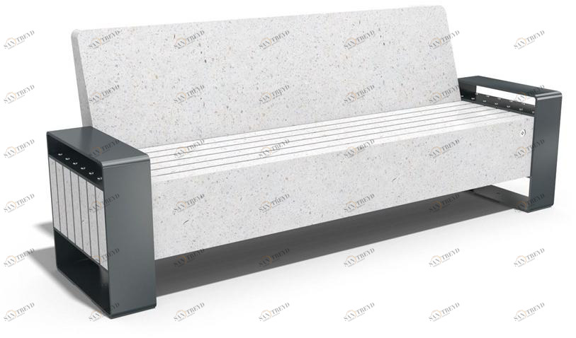 ENCHO ENCHEV - ETE Бетонная скамья со спинкой  159 