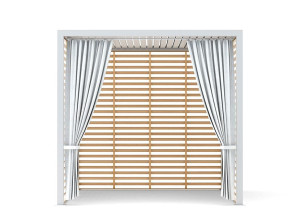 Беседка из алюминия и дерева