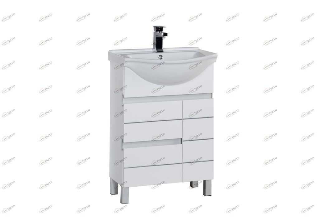 Тумба с раковиной Aquanet Доминика 60 белый 0017168400170121