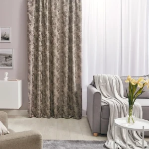 Штора на ленте Джела 200x280 см цвет серо-коричневый 84508267 STLM-2146367