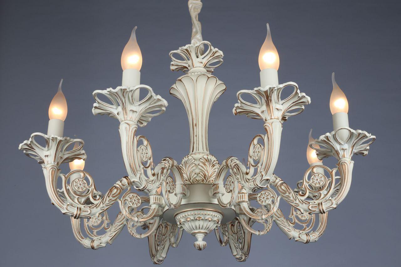 Подвесная люстра Omnilux OML-73403-08 белая OMNILUX OML-734 188157 Белый  - Вид №3