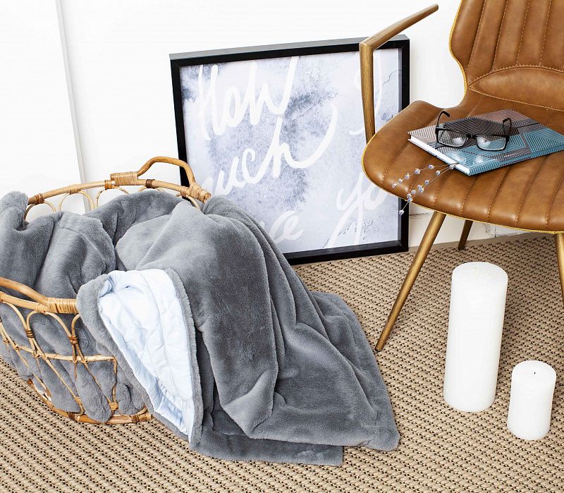 Victoria Stenova 111181 ПЛЕД меховой FROST GRAY  - Вид №5