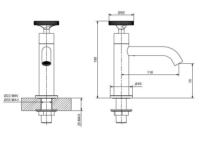 Смеситель для раковины из хромированной латуни Bugnatese тысяча девятьсот пятьдесят ARCH-00078730 - Вид №1