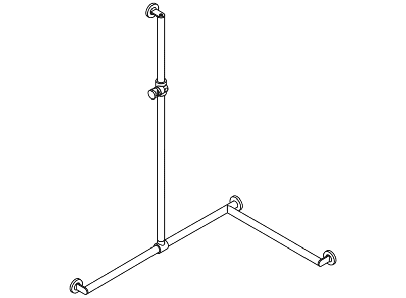 900.35.36160 Поручень для душа с выдвижным держателем для душа HEWI USA Produkte  - Вид №6
