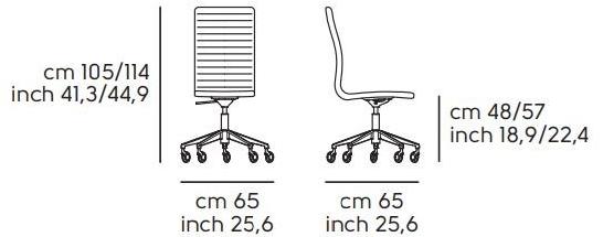 Midj Поворотный офисный стул с тканевой обивкой sun-id-1377805 - Вид №2