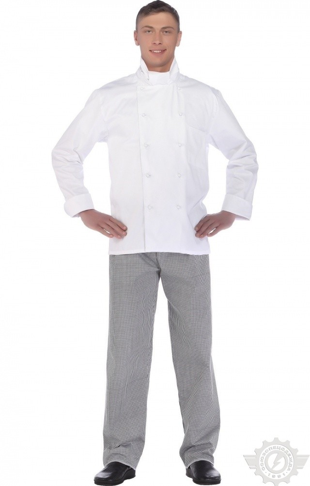 66024 Куртка поварская "Люкс" двубортная  Повар  размер 52-54/182-188 Спецодежда  - Вид №11