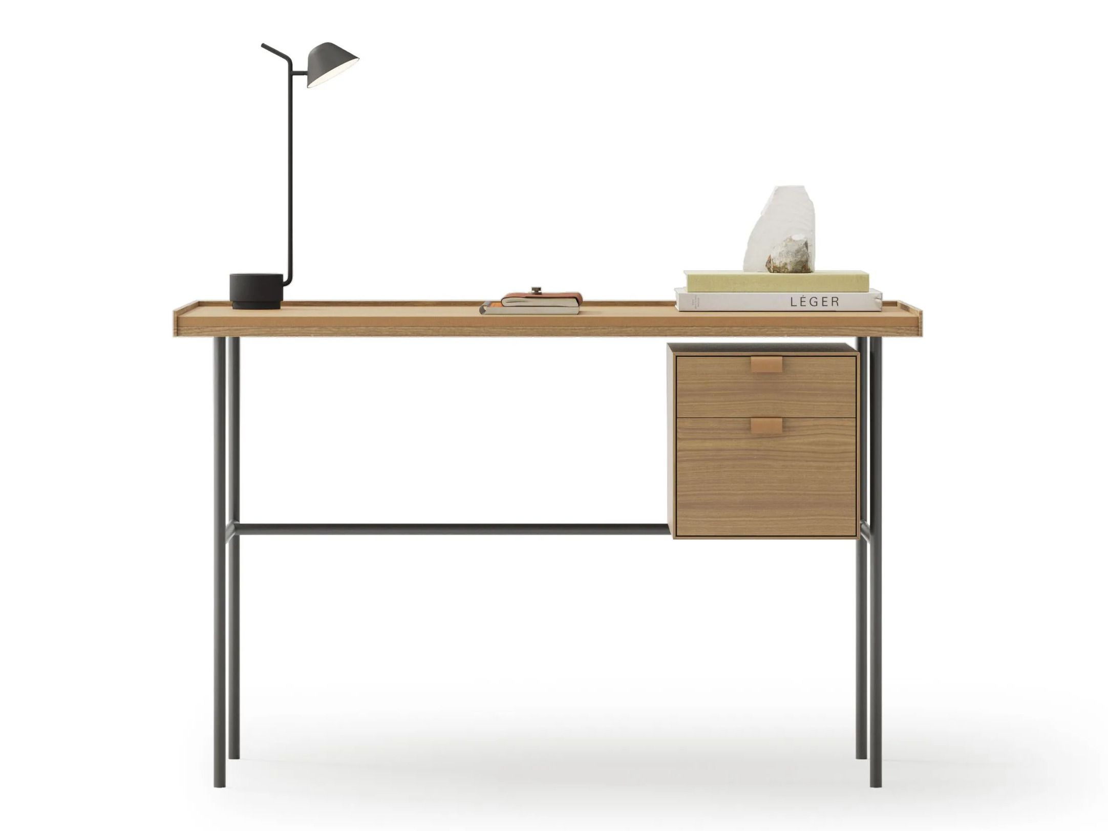 Деревянный и металлический письменный стол с ящиками TREKU Kutxa ARCH-00117060