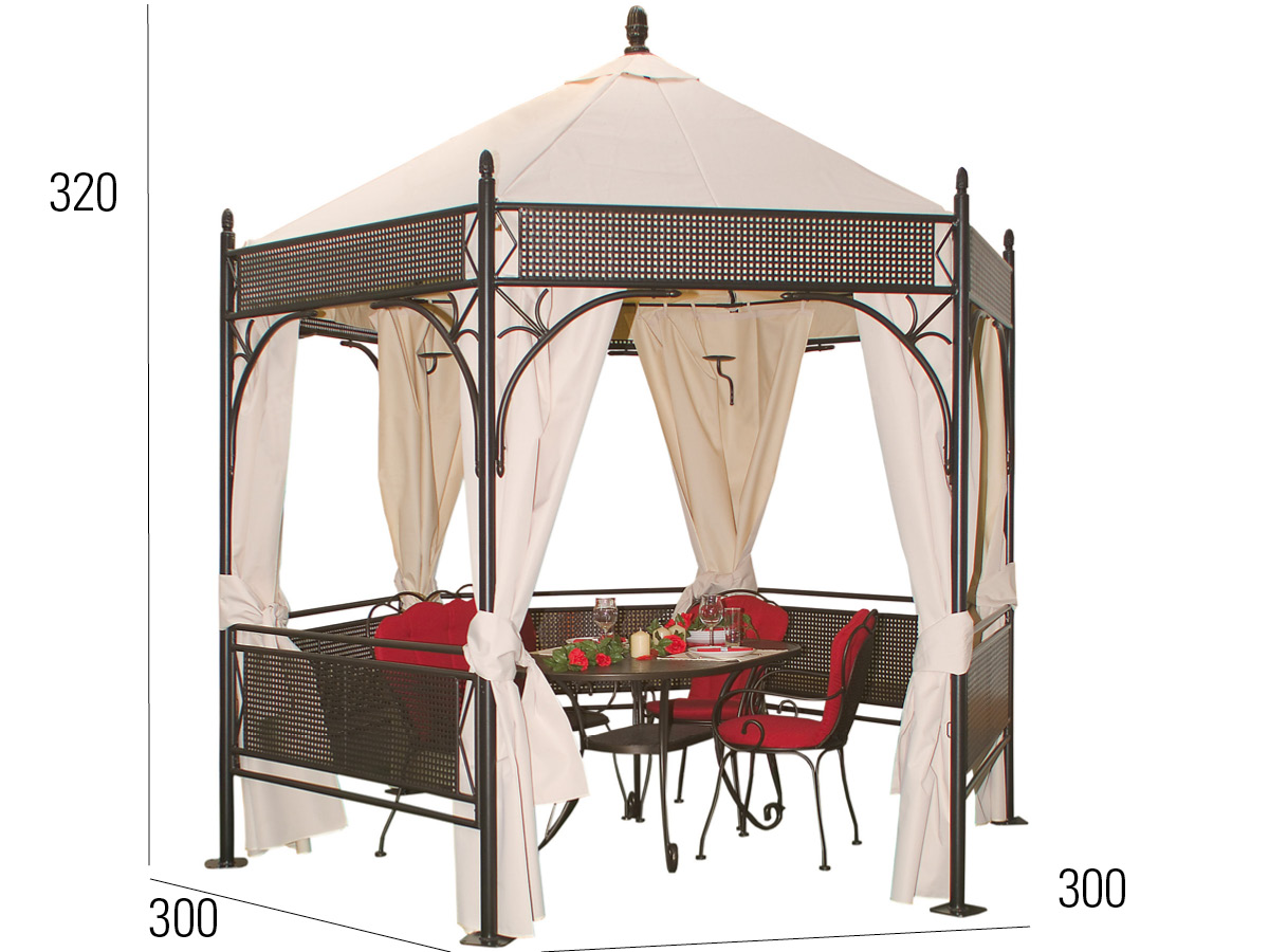 65.00.0204 Павильон Romeo Romance Marone Antique 3 x 3 м Mbm - Вид №2