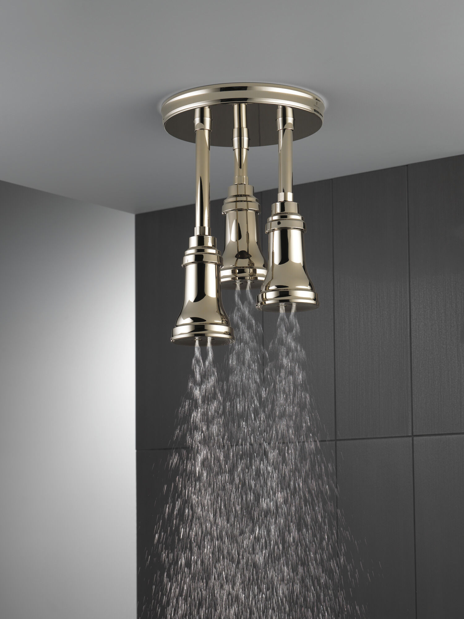 57190-PN H2Okinetic® Подвесная душевая лейка Raincan Delta Faucet Universal Showering Полированный никель  - Вид №3