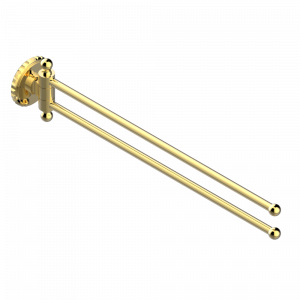 G9E-522 Полотенцедержатель двойной - 2 подвижные рейки - Д: 400 мм, диаметр : 16 мм Thg-paris System métal quadrillé Золото