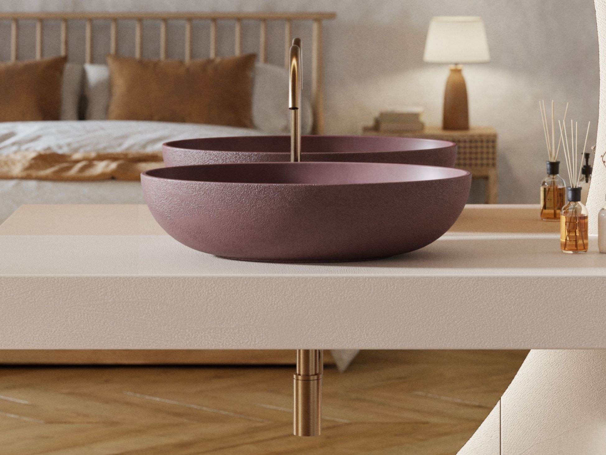 Одноместный овальный умывальник из Акрона© Acquabella On top ARCH-00092962