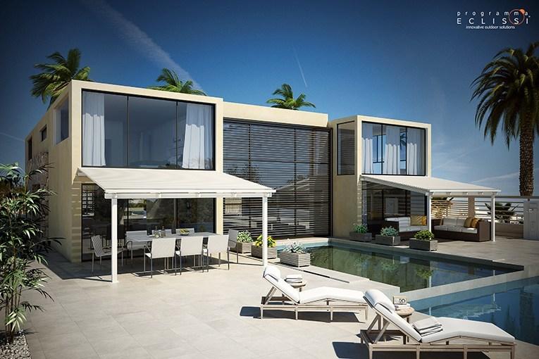 DIRELLO Пристроенная пергола с регулируемыми жалюзи sun-id-1467444 - Вид №1