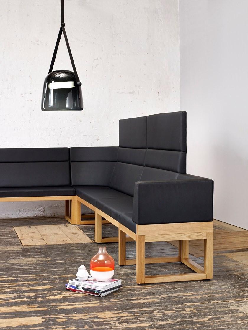 TON Модульная кожаная скамейка со спинкой, обитая sun-id-1476006 - Вид №5