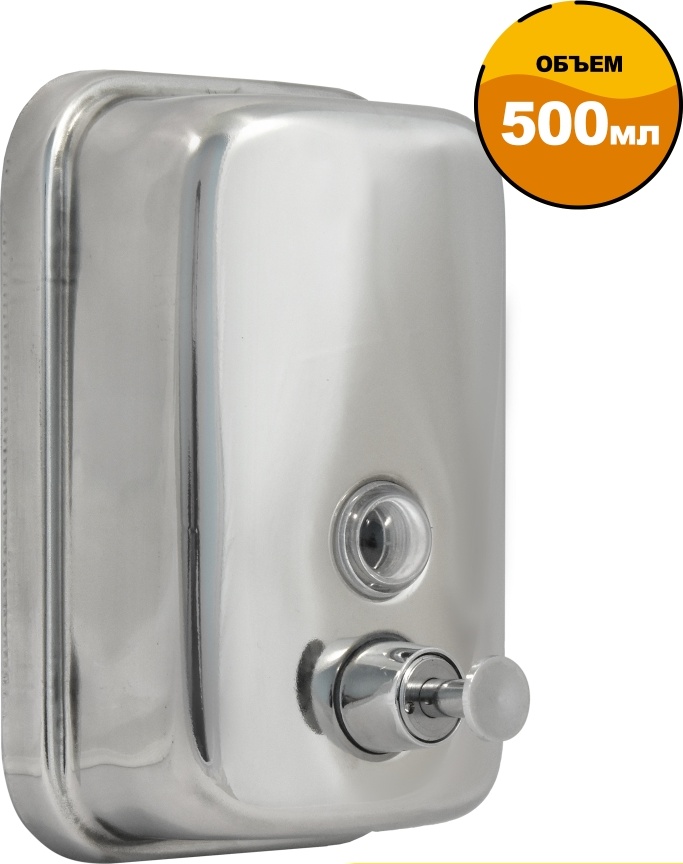 2512.030 Дозатор для жидкого мыла из нерж стали антивандальный ТМ 801 Solinne