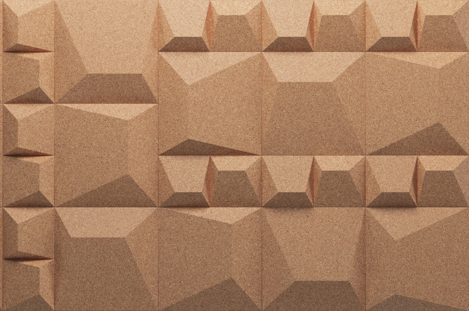 313 310 000 Пробковая 3D-плитка для стен Lisboa GRANORTE 3DForms