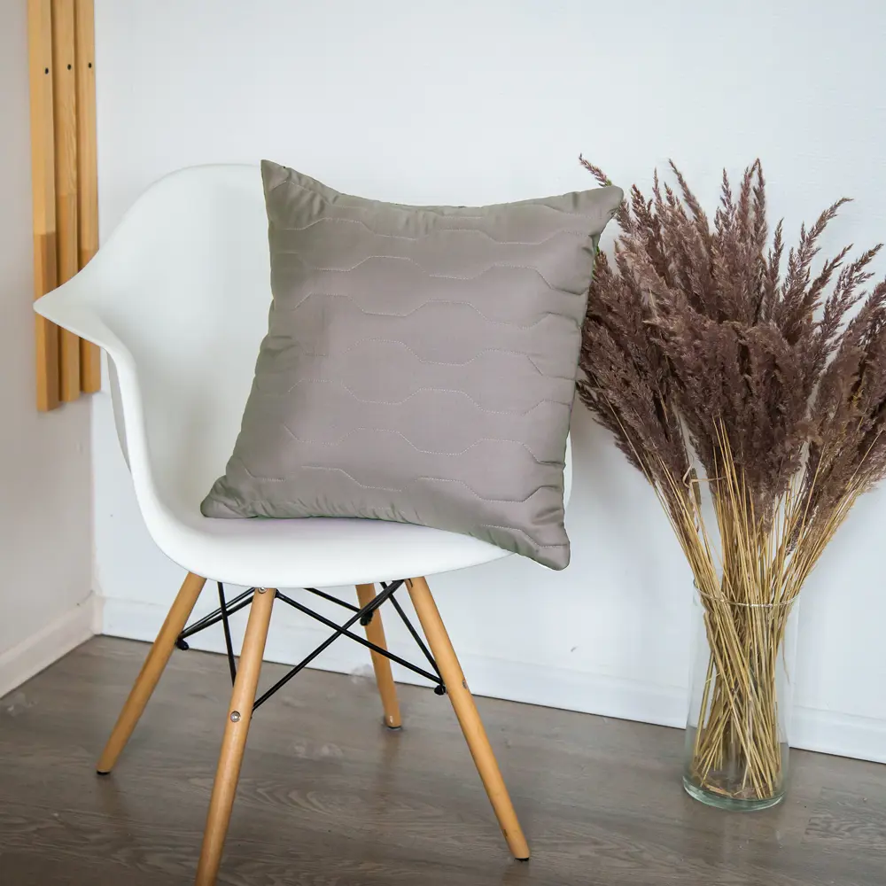 Подушка Микрофибра 50x50 см цвет бежевый SEASONS STLM-2079222 - Вид №3