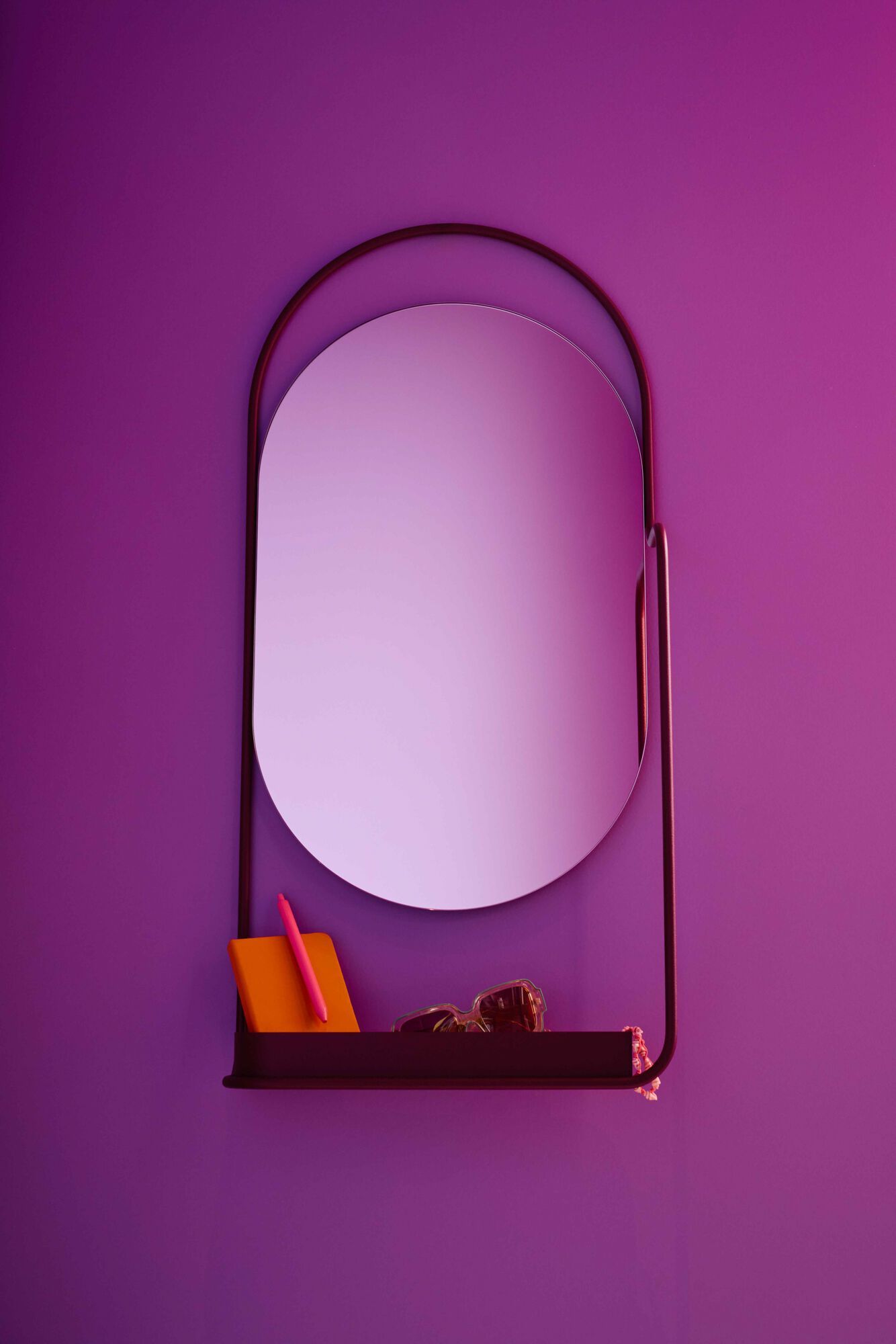 Настенное алюминиевое зеркало с полкой Fermob Itac ARCH-00067075 - Вид №3