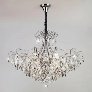 Подвесная люстра Eurosvet 10080/12 хром/прозрачный хрусталь Strotskis EUROSVET ДИЗАЙНЕРСКИЕ, CRYSTAL 00-3887195 Прозрачный;хром
