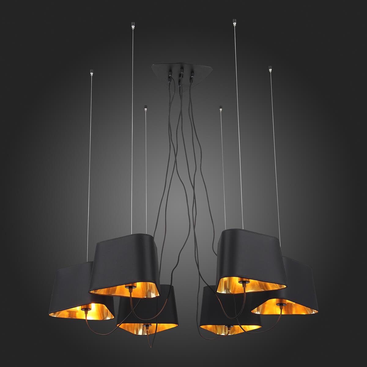 Люстра подвесная черная 6 ламп ST Luce Ambrela SL1110.403.06 ST LUCE ДИЗАЙНЕРСКИЕ, AMBRELA 00-3834375 Черный  - Вид №3