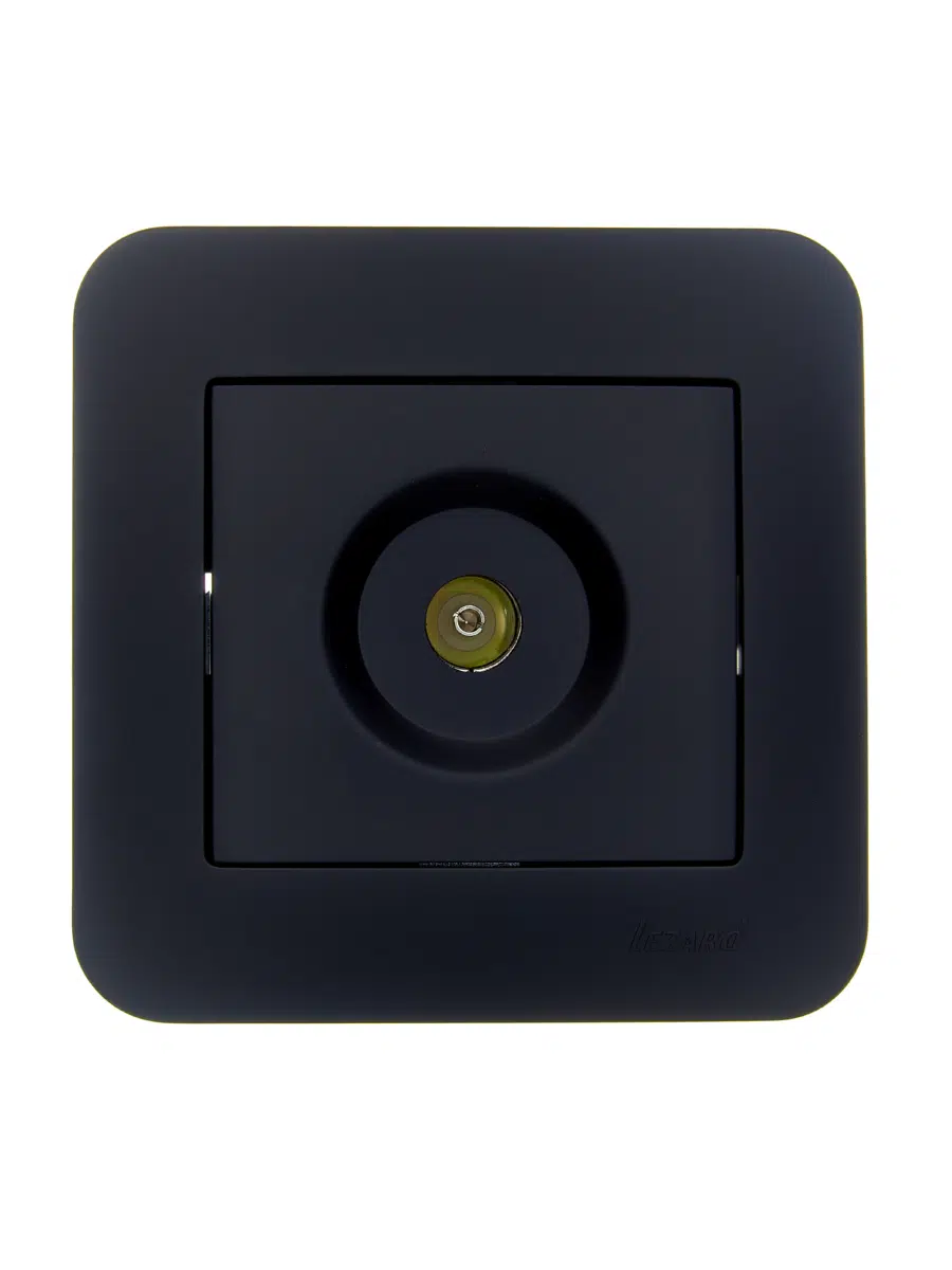 ASTI Розетка ТВ проходная чёрный бархат LEZARD 7081-4242-129