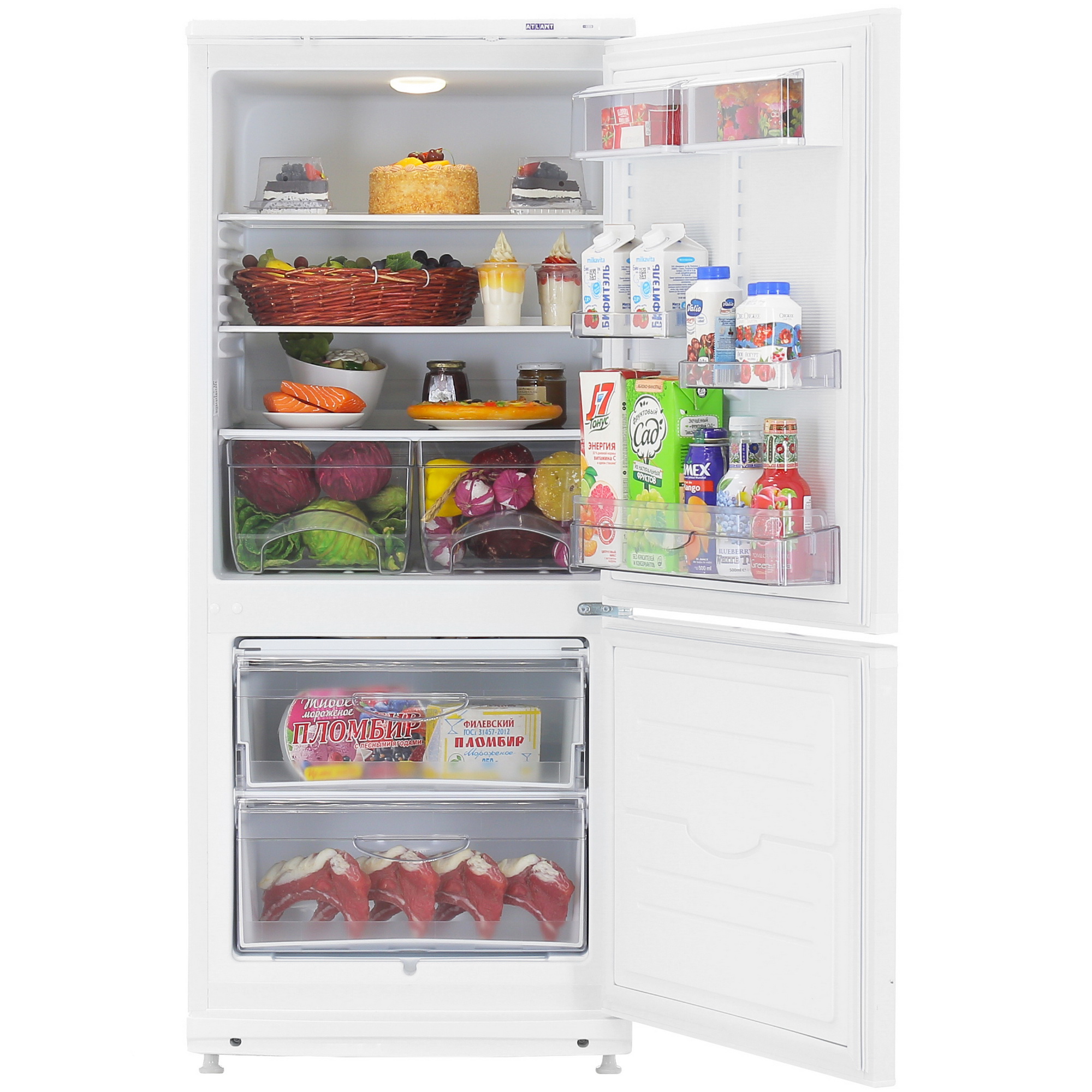 0191636 Холодильник с морозильником   ATLANT ХМ-4008-022 белый STDN-0001467 - Вид №5