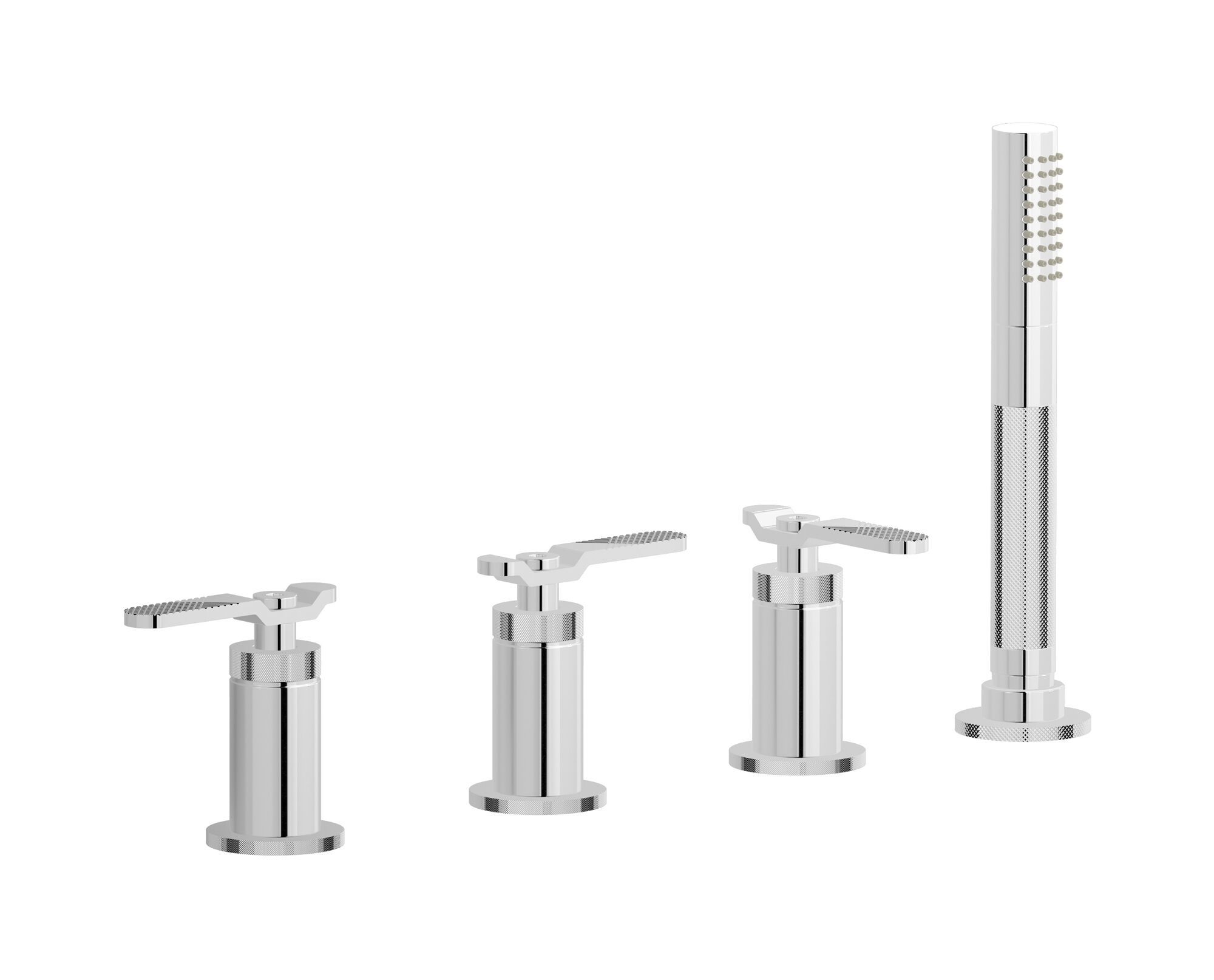 Встраиваемый смеситель для ванны с 4 отверстиями и ручным душем IB Bold ARCH-00081508 - Вид №2