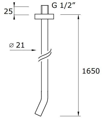 MINA Потолочный излив для умывальника из нержавеющей стали Corsivo 11001 - Вид №1