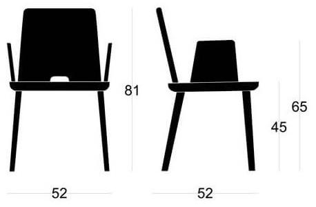 SIPA Стул ясень с подлокотниками Tablet sun-id-1378945 - Вид №6
