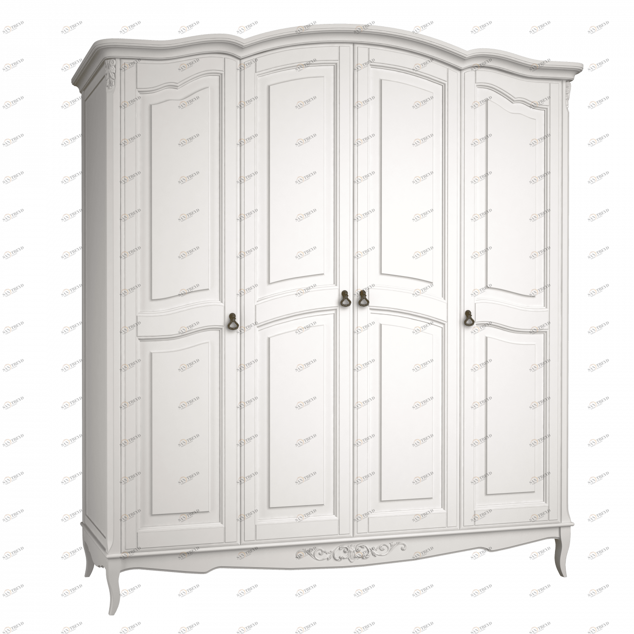 Шкаф распашной четырехстворчатый белый Aletan-Provence АЛЕТАН ALETAN - PROVENCE 177797 Белый 