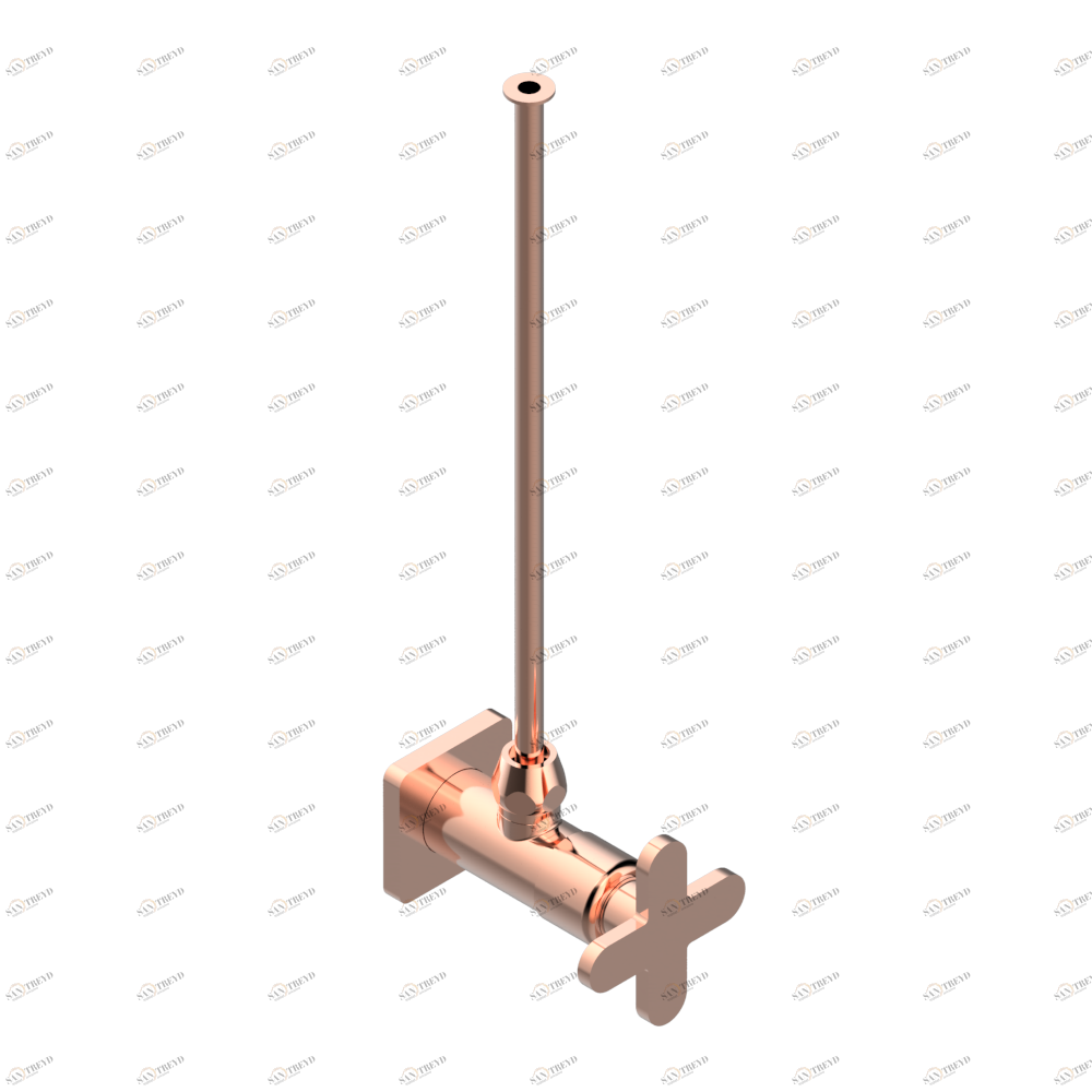 A6A-181/S Кран запорный 1/2" стильный регулируемый с 30 cм трубкой Thg-paris Profil Blush PVD A6A-181/S CAT.F