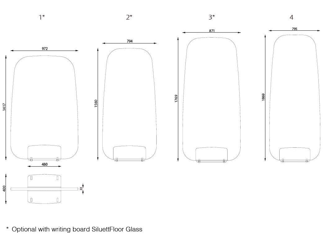 Офисная доска с колесами Glimakra of Sweden SiluettFloor ARCH-00146537 - Вид №4