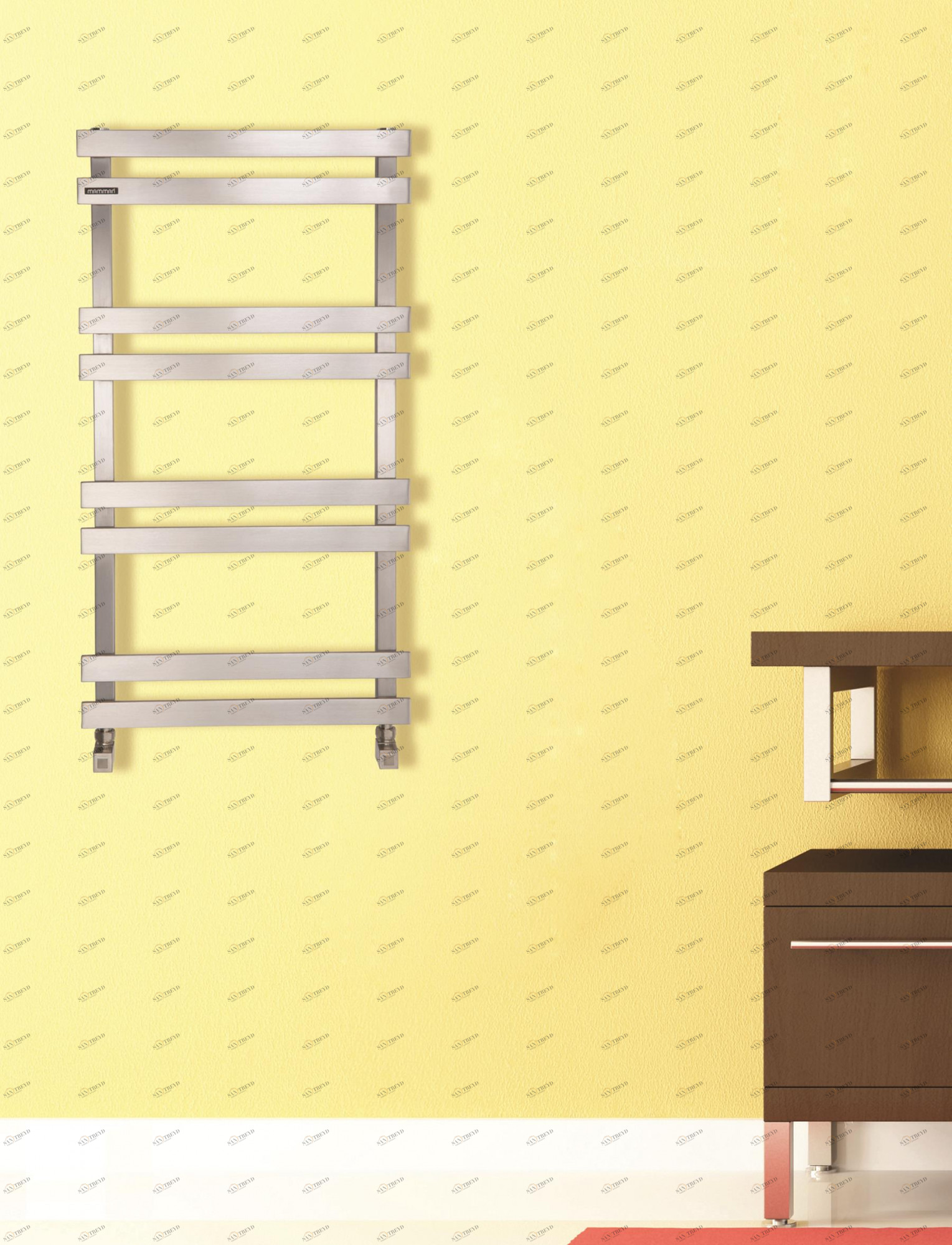 Полотенцесушитель Hammam ZENITH Stainless steel  комбинированный; электрический или водяной Сталь 