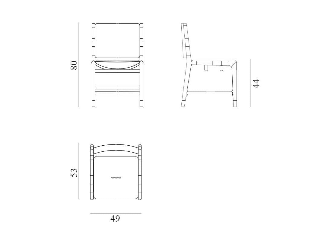 Стул из красного дерева и кожи Exteta Levante ARCH-00051397 - Вид №8