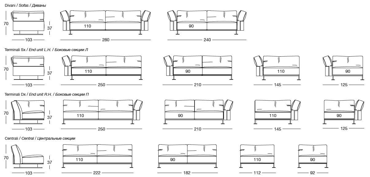 Ткань диван Longhi ARCH-00105099 - Вид №8
