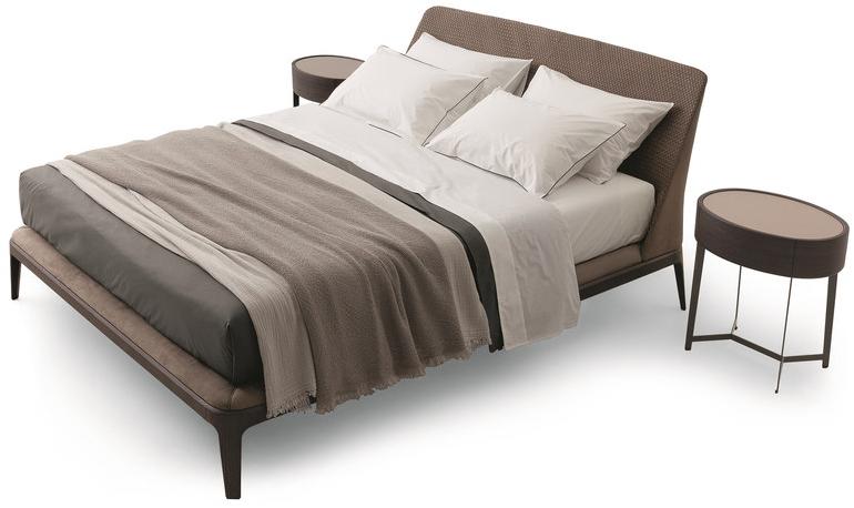 Poliform Двуспальная кровать из ткани с мягким изголовьем Kelly sun-id-1382710 - Вид №2