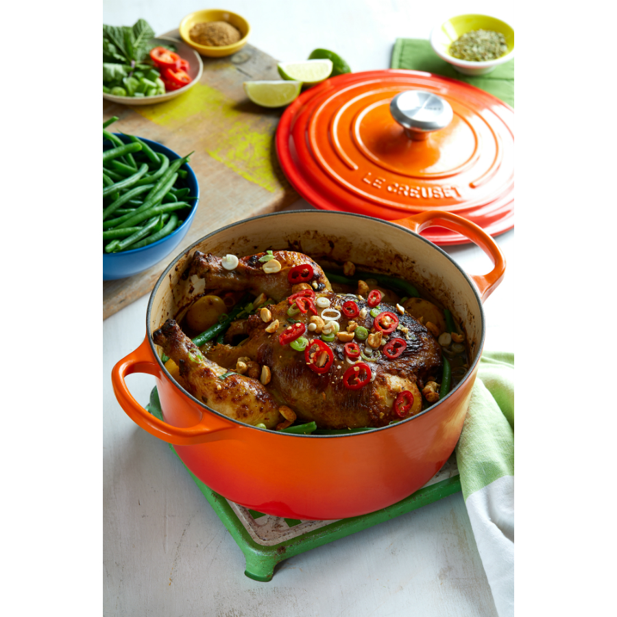 Кастрюля чугунная Le Creuset, Ø26 см, оранжевая 21177260902430 - Вид №5