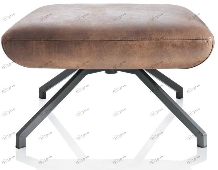 ALMA DESIGN Пуф из кожи с фиксированной или поворотной стальной основой X pouf sun-id-1399097