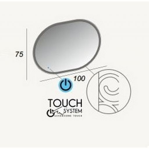 Зеркало со встроенной LED подсветкой Cezares 44997  - Вид №2