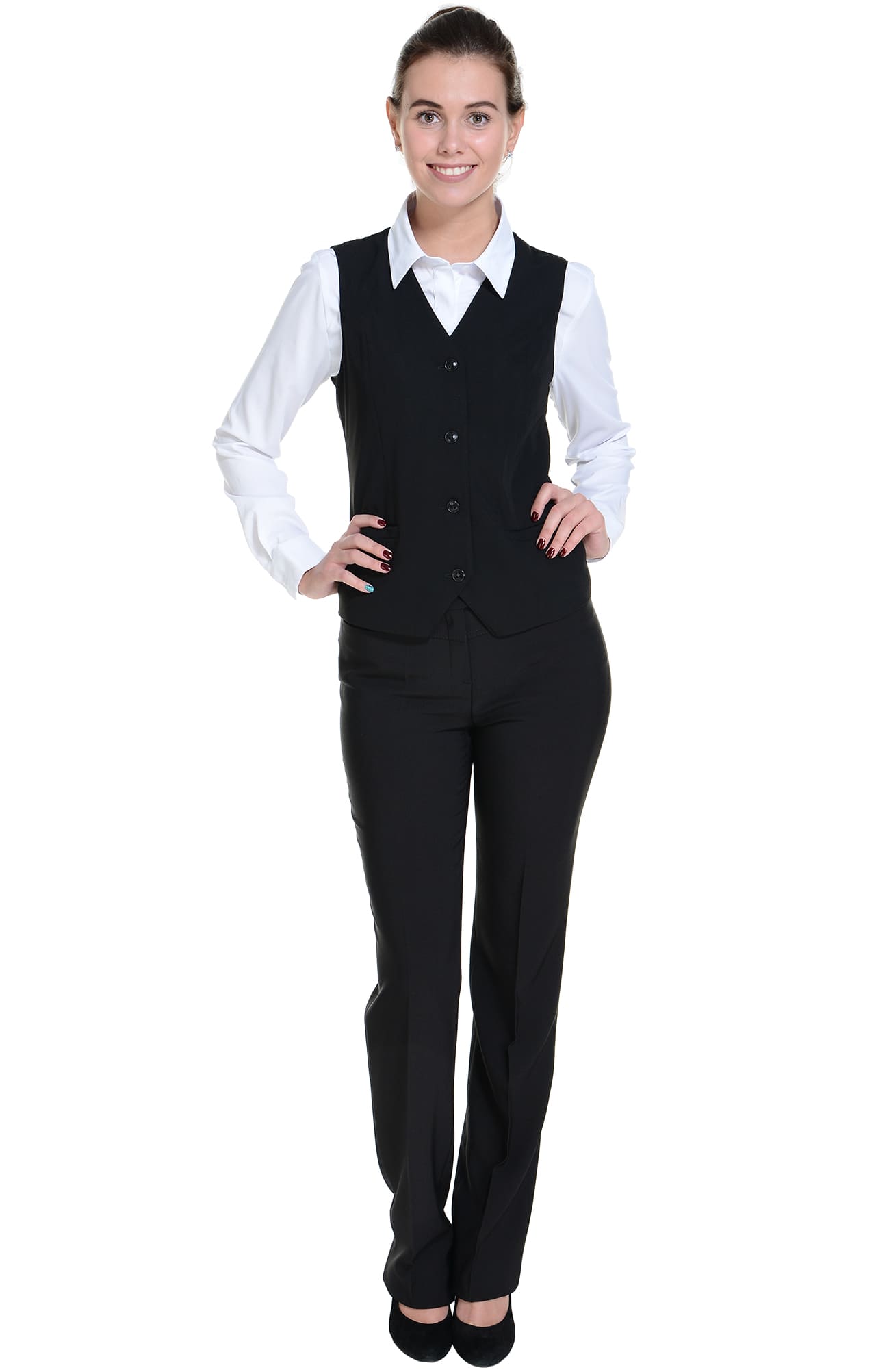 62875 Жилет  женский BLACK El-Risto  Одежда для официантов  размер 50  - Вид №11