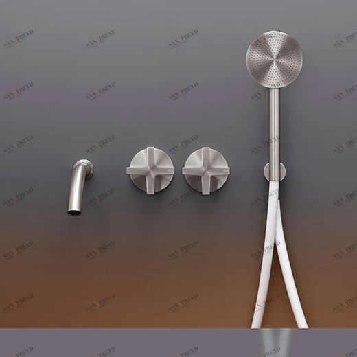 Настенный 2 прогрессивные смесители, установленные для ванной с носиком L. 170 мм и круглый ручной душ диаметр 80 мм  CRX23H CEADESIGN 