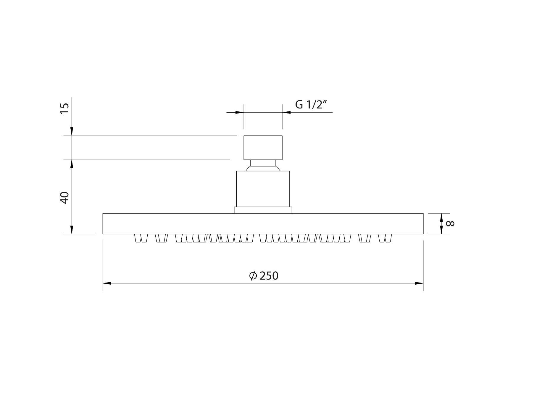 Потолочная душевая головка Inbani CODE CD201+203 ARCH-00096507 - Вид №2