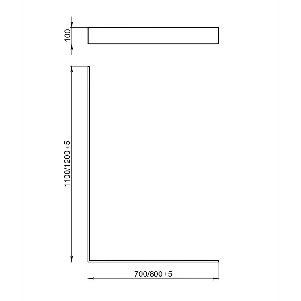 Экран Keram для душевого поддона Essentia 110x70 см цвет черный 82700195 STLM-2146778 Santreyd - Вид №1